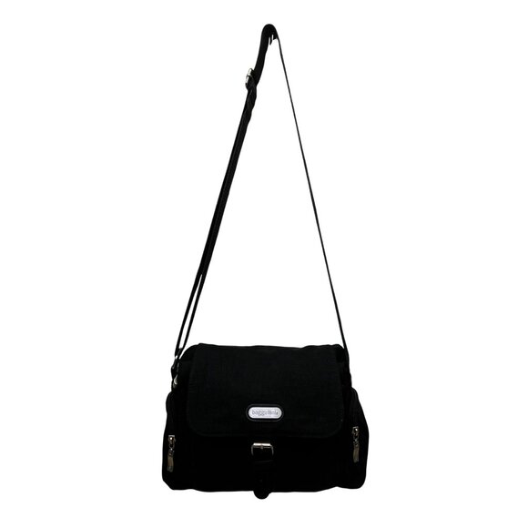 Baggallini Women’s Black Nylon Adjustable Strap Belted Buckle Crossbody Bag - Picture 2 of 12